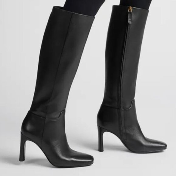 FRANCO SARTO Flexa Black High Women's Leather Boots US 8 NEW $290 - Picture 1 of 10